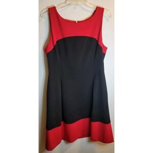 Tommy Hilfinger Black and Red Sheath Dress Sz 12